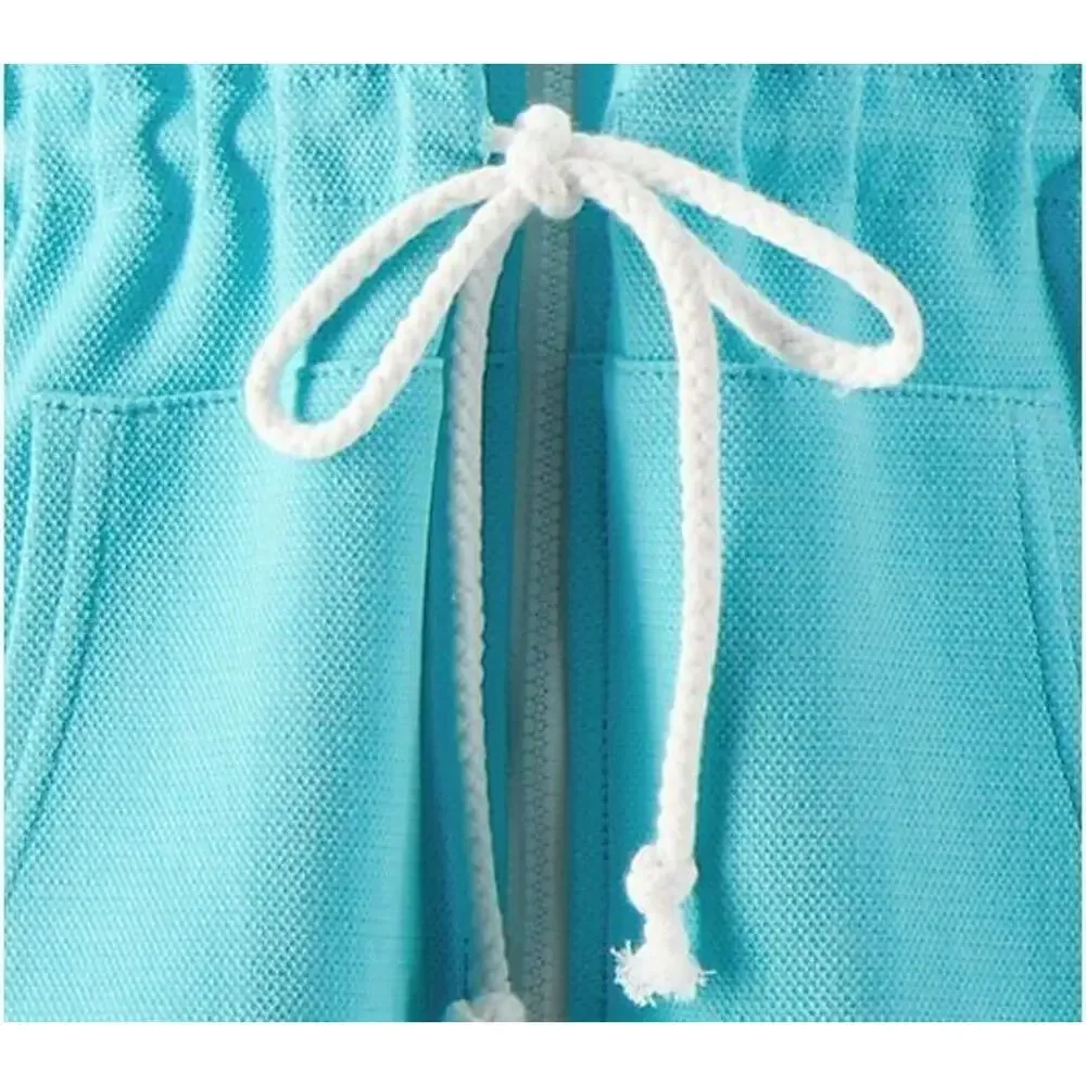 Belle by Kim Gravel Perfect Pique Haute Zip Anorak Aqua Blue Womens Plus Size 4X - Picture 5 of 14